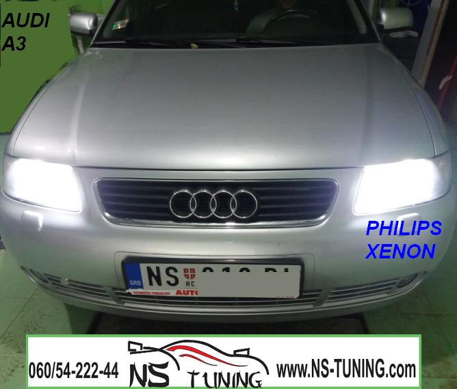 audi a3 8l xenon svetla h7 sijalica philips ugradnja novi sad